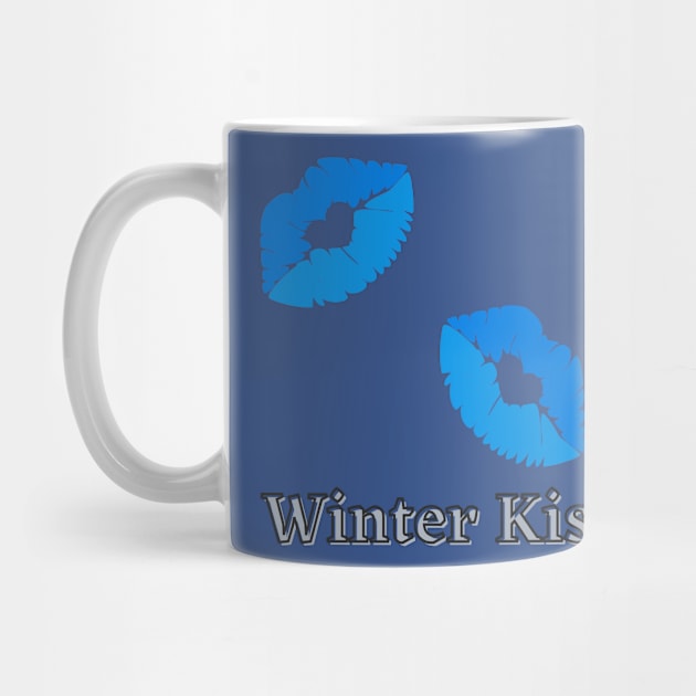 Blue Geometric Pattern with a Winter Kiss by mebcreations